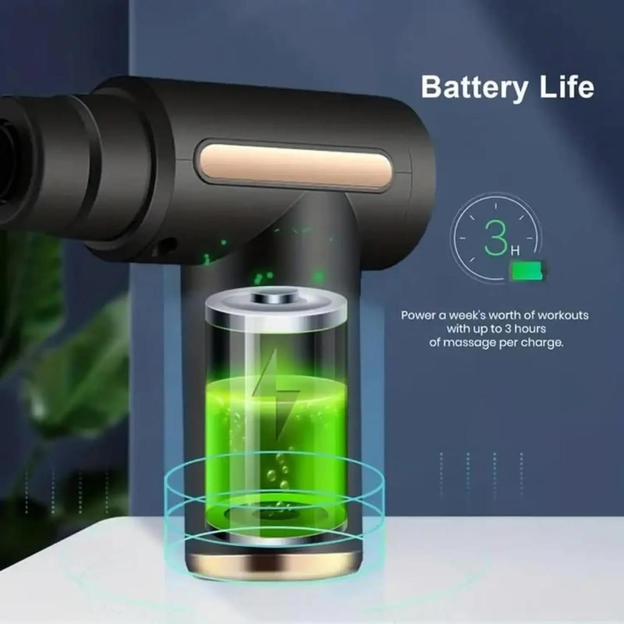 Premium USB Rechargeable Deep Tissue Massager with Multi-Adj Pads & Long Battery Life