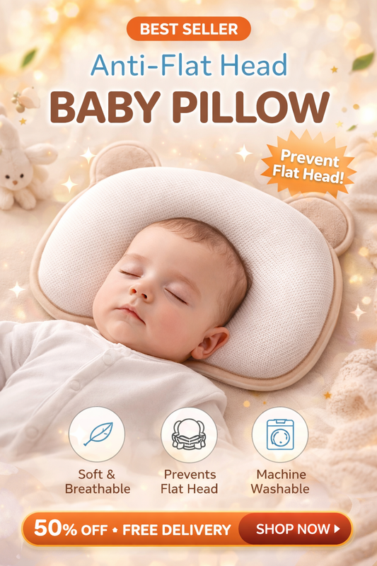 Baby Head Shaping Pillow – Prevent Flat Head & Improve Sleep