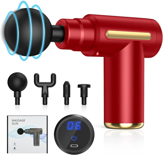 Premium USB Rechargeable Deep Tissue Massager with Multi-Adj Pads & Long Battery Life