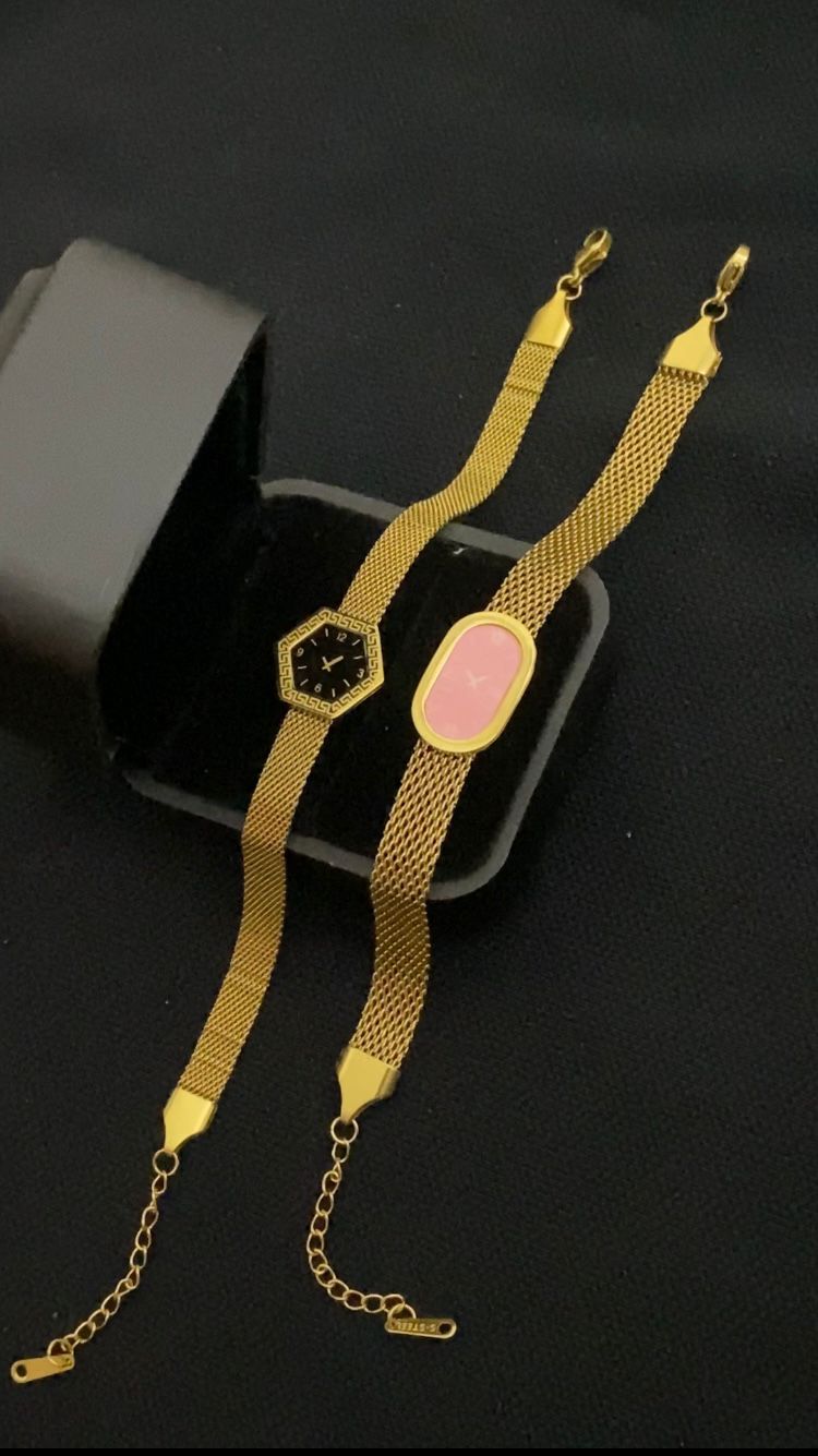 Elegant Golden Mesh Strap Ladies Watch with Stylish Oval Dial ✨