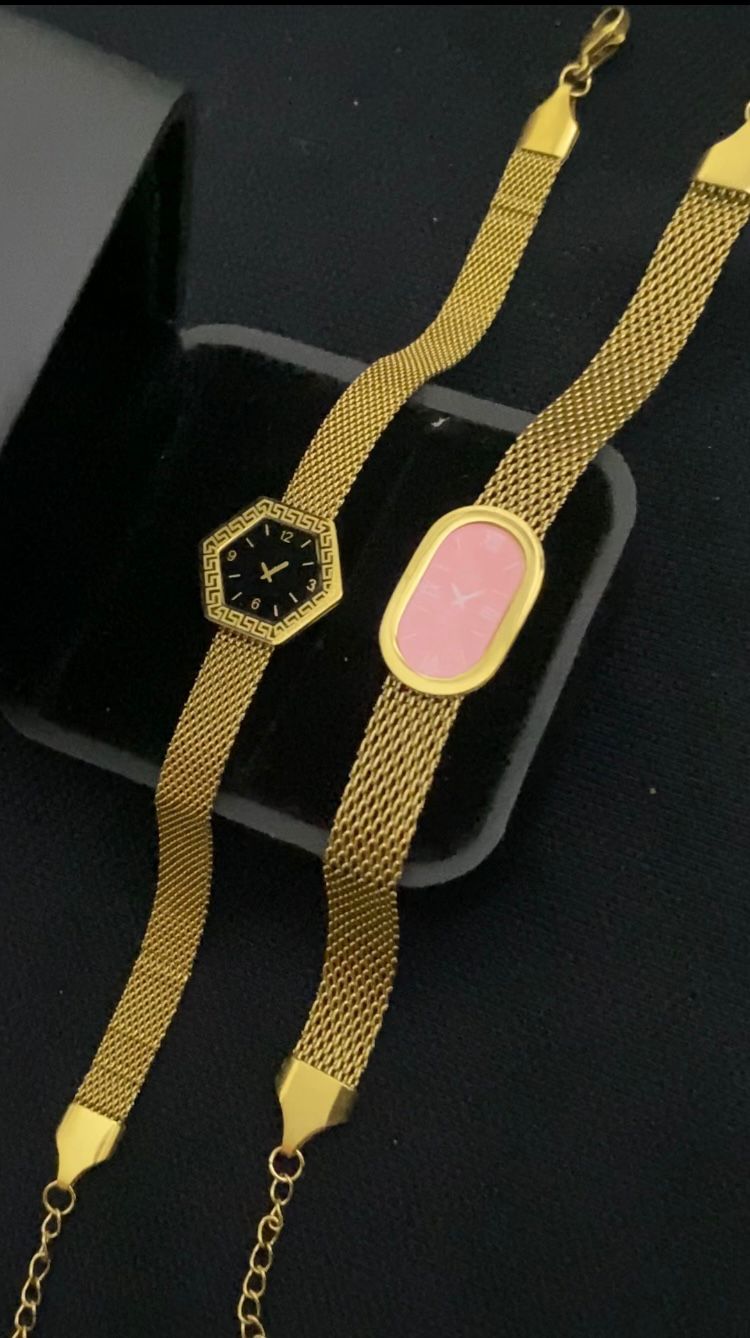 Elegant Golden Mesh Strap Ladies Watch with Stylish Oval Dial ✨