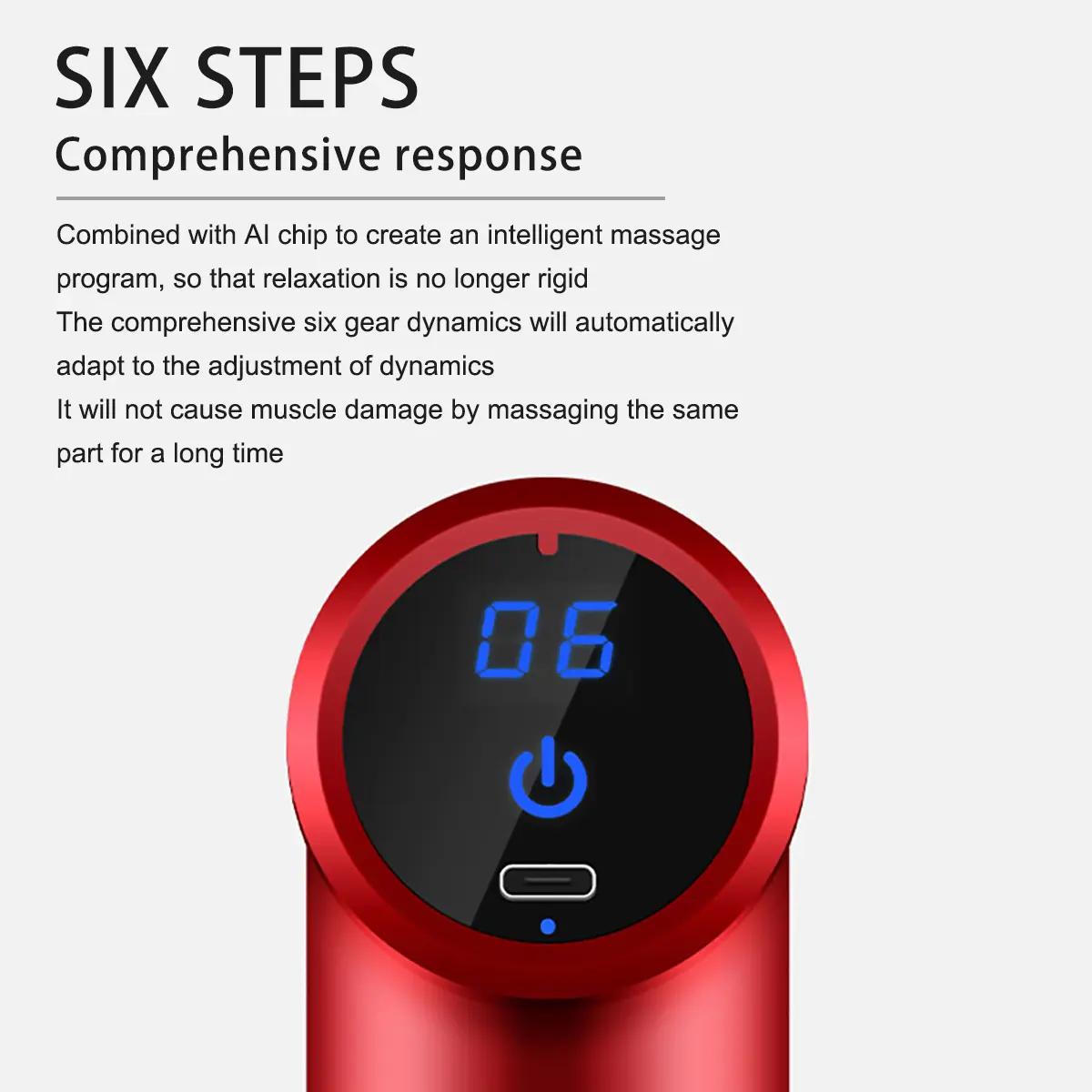 Premium USB Rechargeable Deep Tissue Massager with Multi-Adj Pads & Long Battery Life